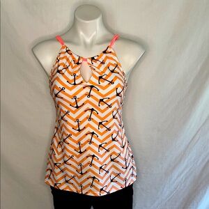 Orange Chevron Women's Tankini
